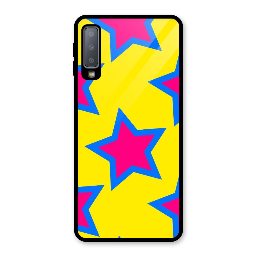 Star Pattern Glass Back Case for Galaxy A7 (2018)