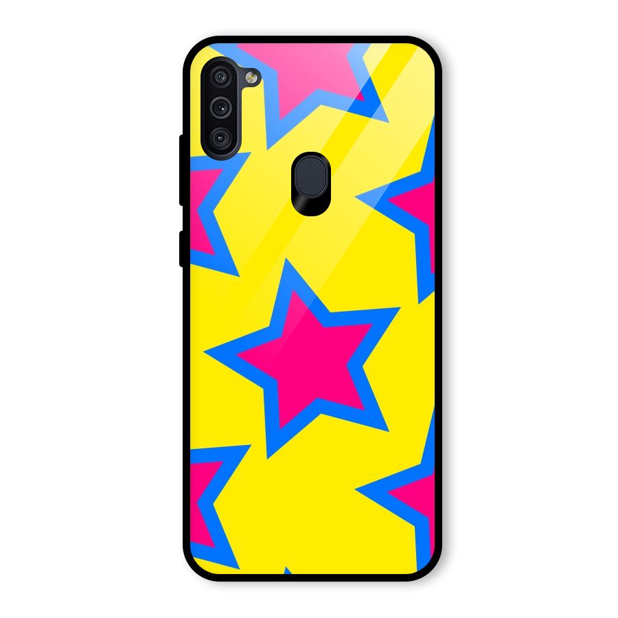 Star Pattern Glass Back Case for Galaxy M11