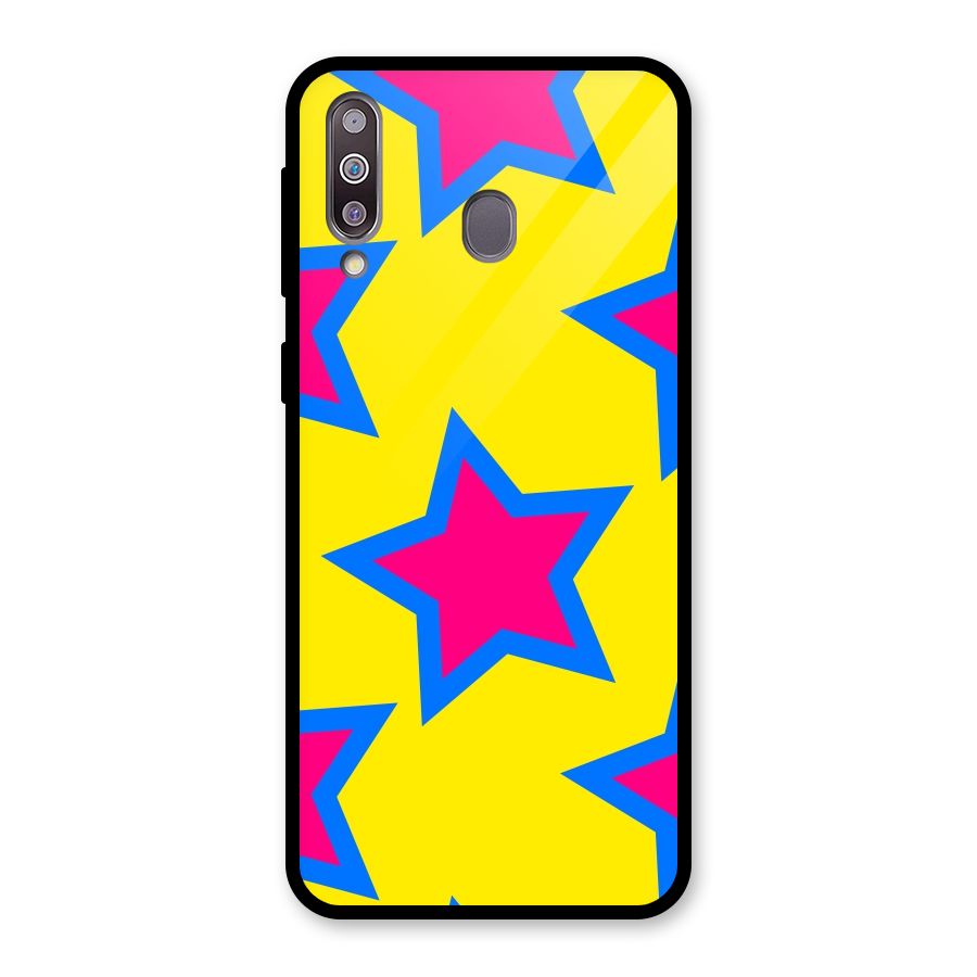 Star Pattern Glass Back Case for Galaxy M30