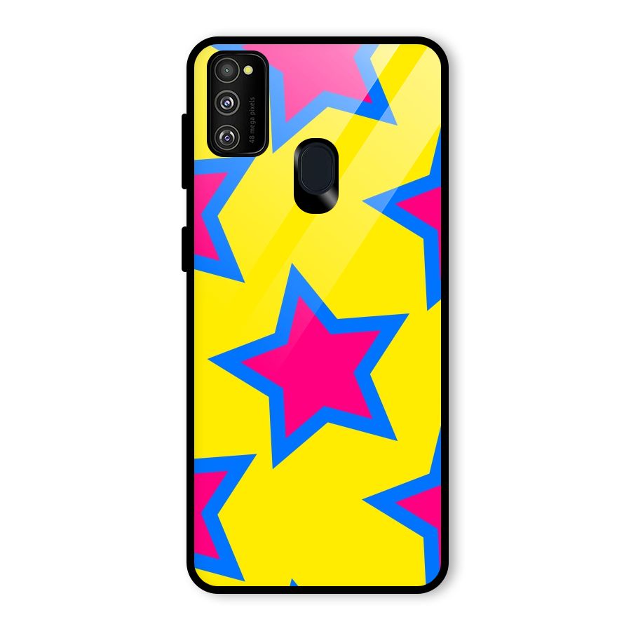 Star Pattern Glass Back Case for Galaxy M30s