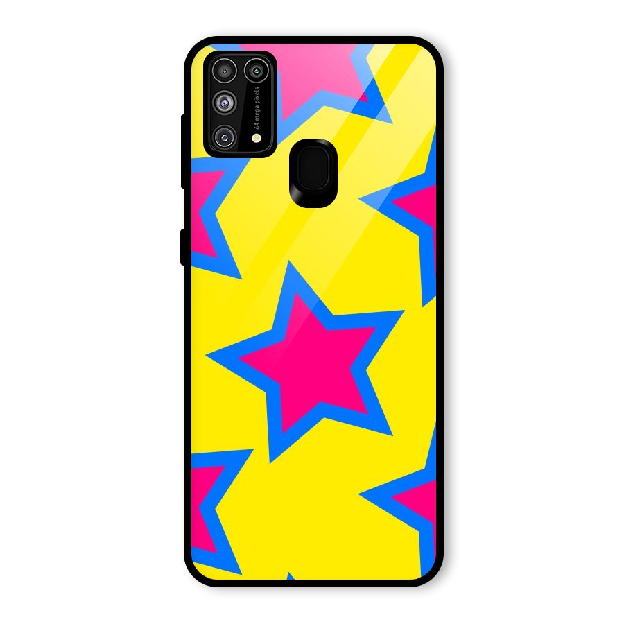 Star Pattern Glass Back Case for Galaxy M31
