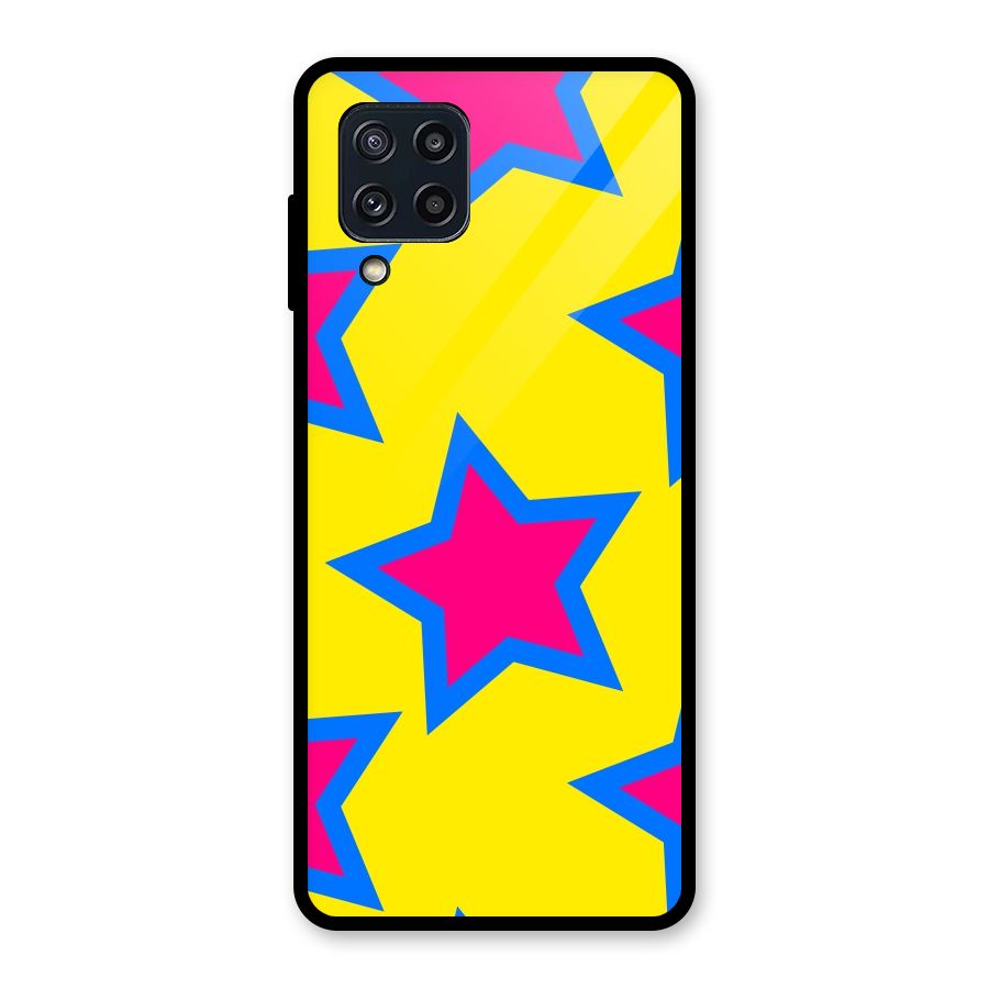 Star Pattern Glass Back Case for Galaxy M32