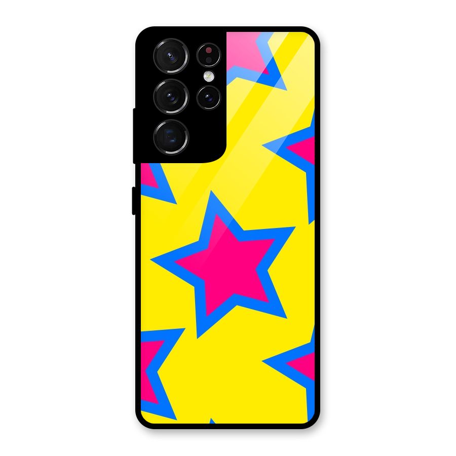 Star Pattern Glass Back Case for Galaxy S21 Ultra 5G
