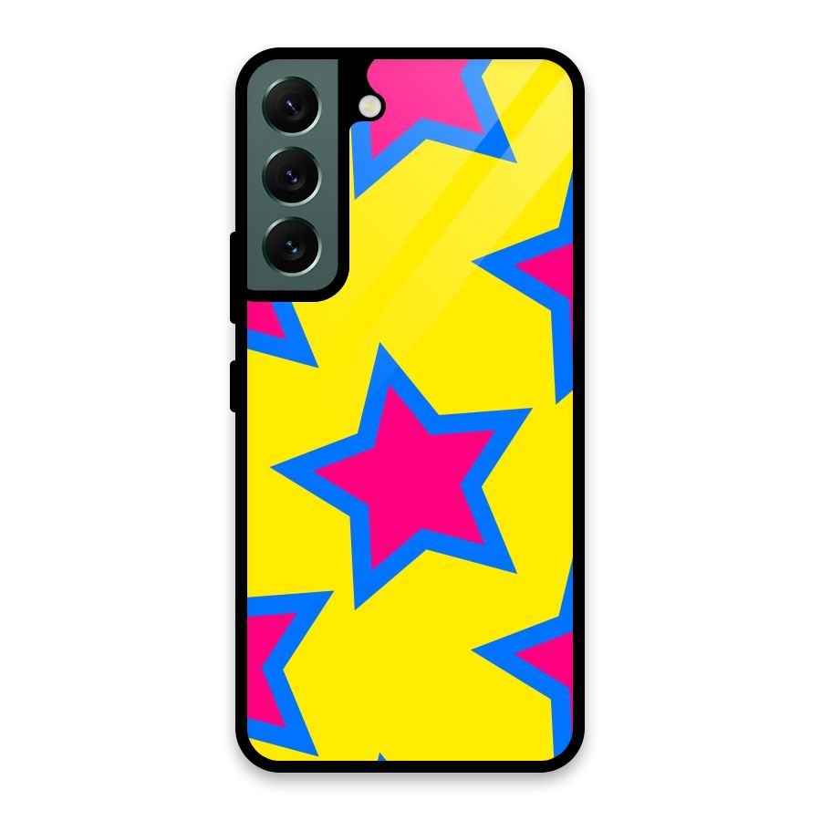 Star Pattern Glass Back Case for Galaxy S22 5G