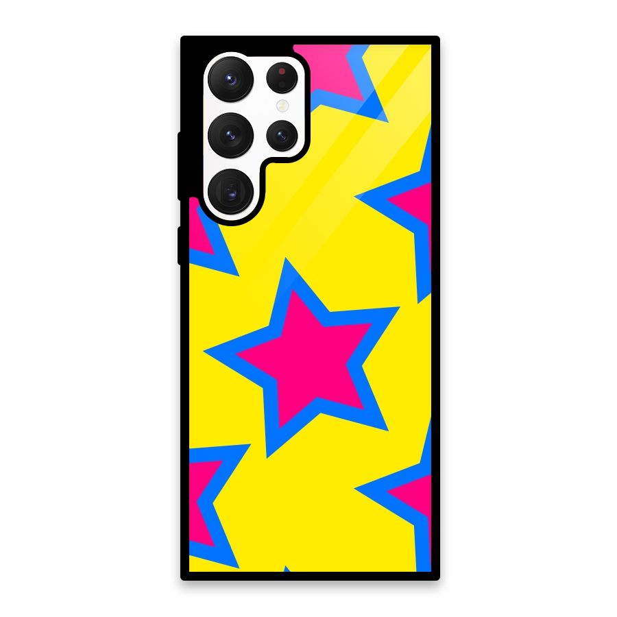 Star Pattern Glass Back Case for Galaxy S22 Ultra 5G