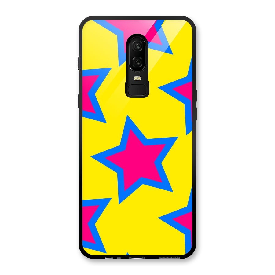 Star Pattern Glass Back Case for OnePlus 6