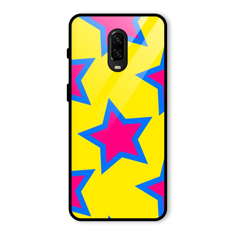 Star Pattern Glass Back Case for OnePlus 6T