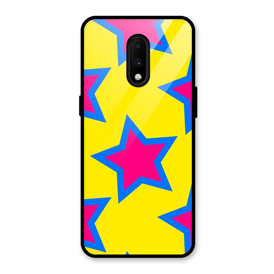 Star Pattern Glass Back Case for OnePlus 7
