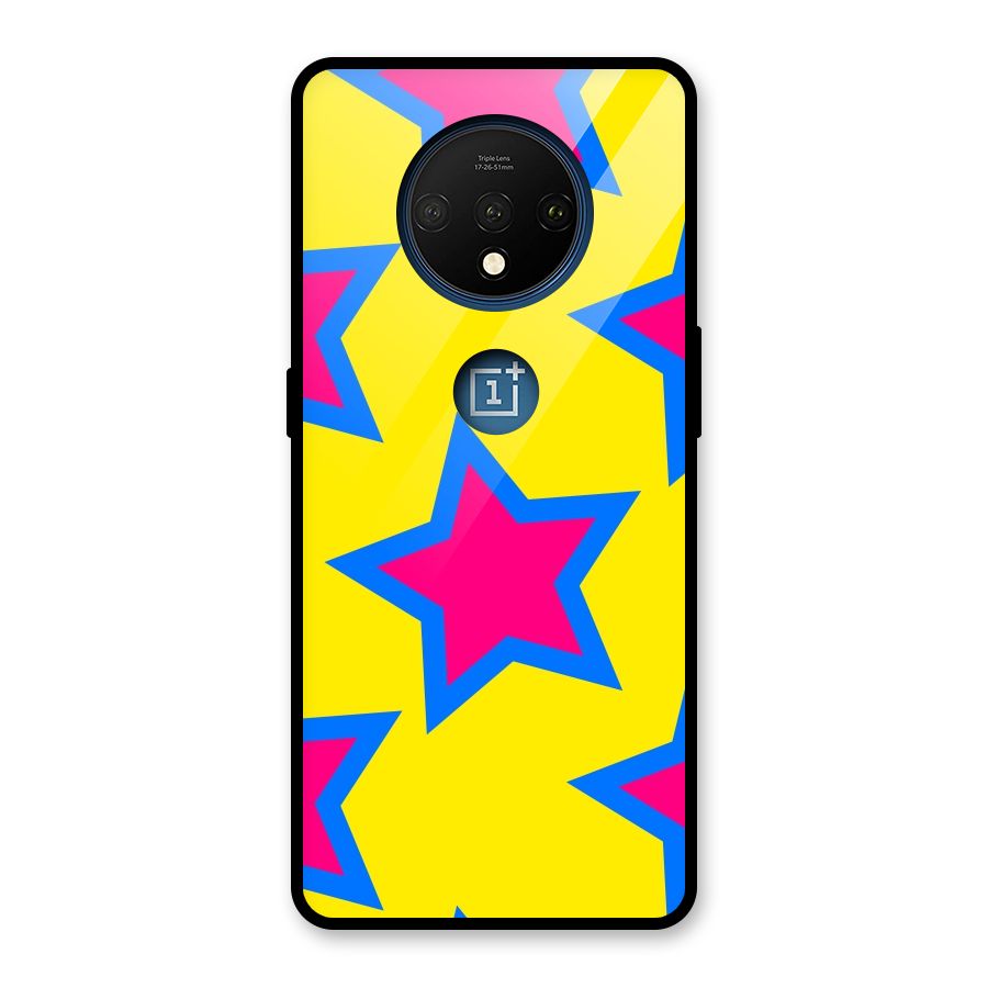 Star Pattern Glass Back Case for OnePlus 7T