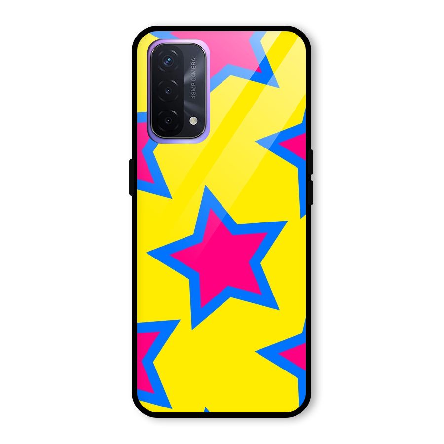 Star Pattern Glass Back Case for Oppo A74 5G
