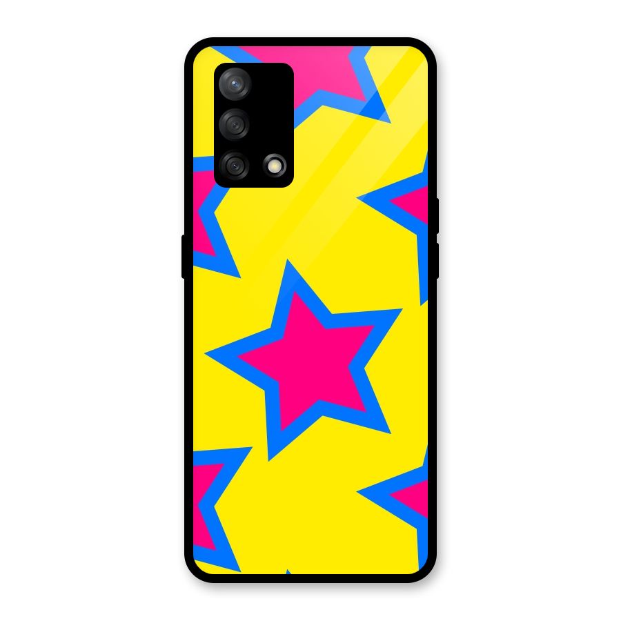 Star Pattern Glass Back Case for Oppo F19