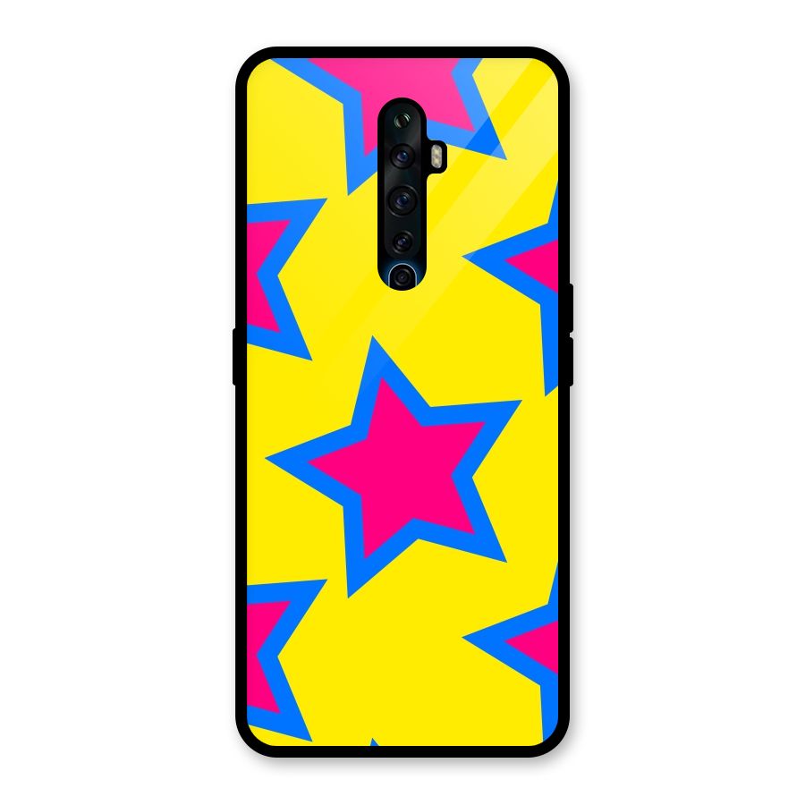 Star Pattern Glass Back Case for Oppo Reno2 F