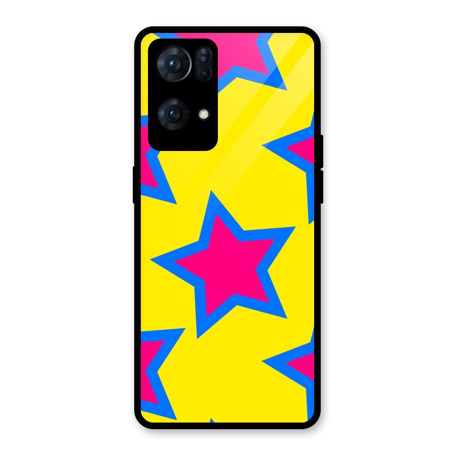 Star Pattern Glass Back Case for Oppo Reno7 Pro 5G
