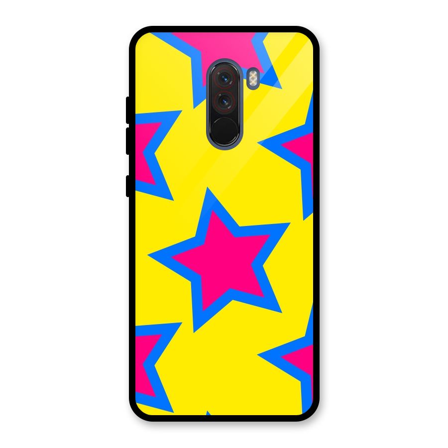 Star Pattern Glass Back Case for Poco F1