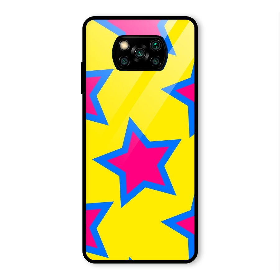 Star Pattern Glass Back Case for Poco X3 Pro
