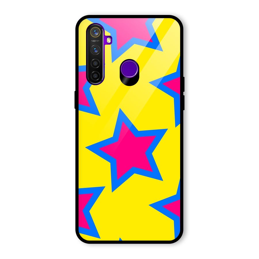 Star Pattern Glass Back Case for Realme 5 Pro