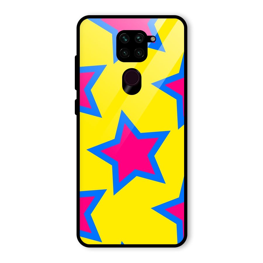 Star Pattern Glass Back Case for Redmi Note 9