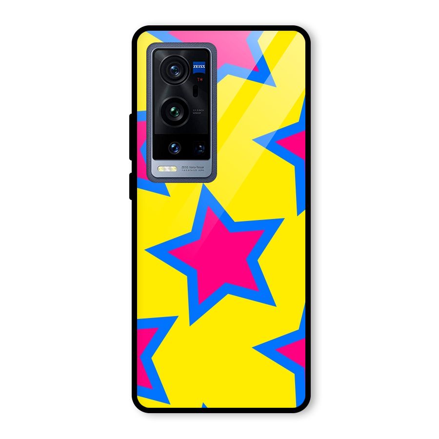 Star Pattern Glass Back Case for Vivo X60 Pro Plus