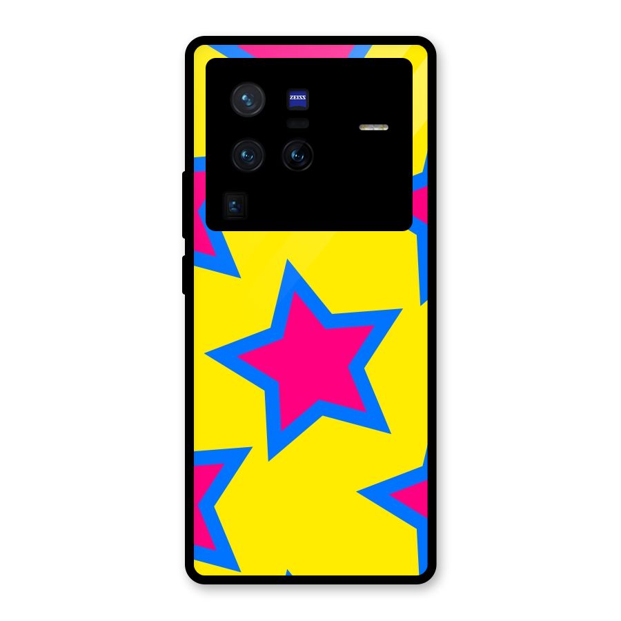 Star Pattern Glass Back Case for Vivo X80 Pro