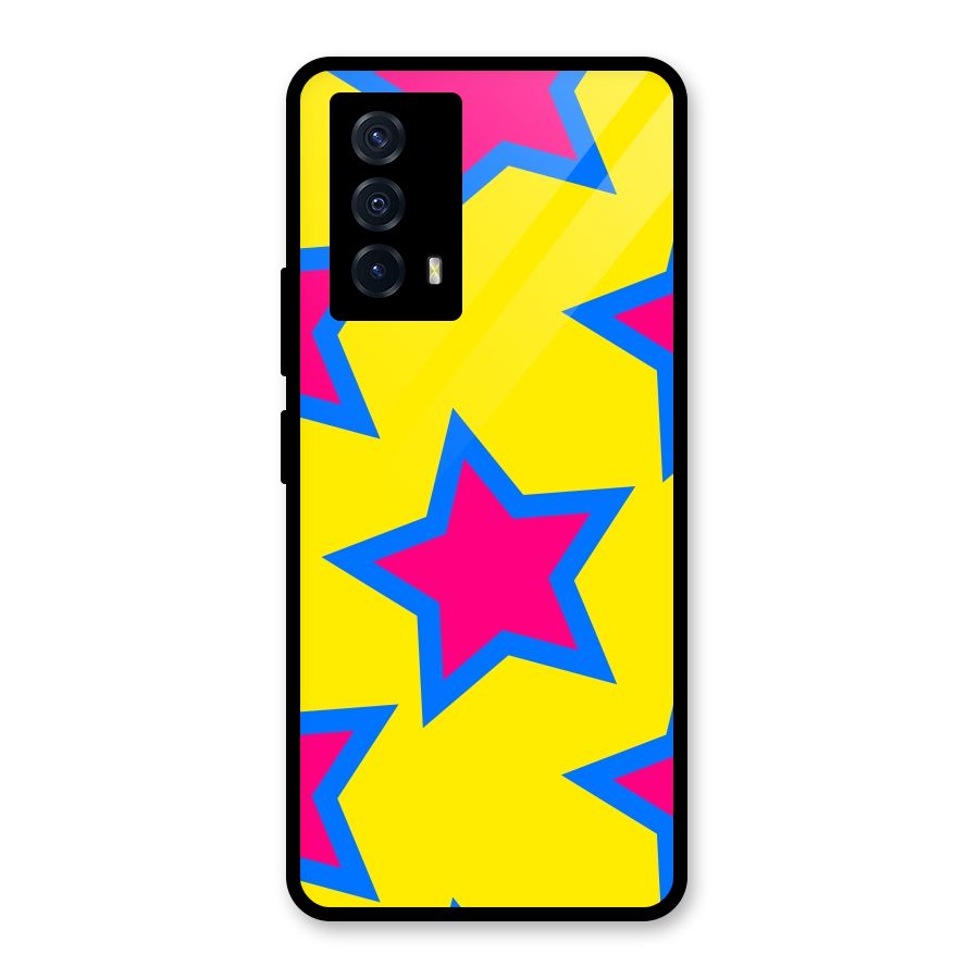 Star Pattern Glass Back Case for Vivo iQOO Z5