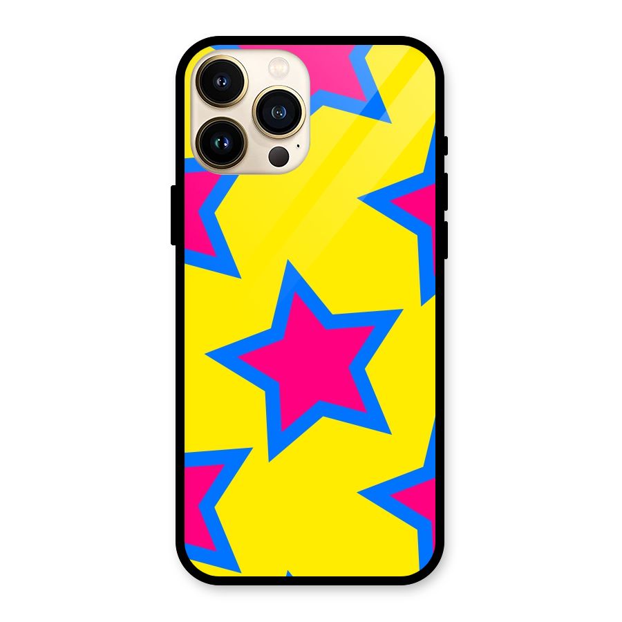 Star Pattern Glass Back Case for iPhone 13 Pro Max