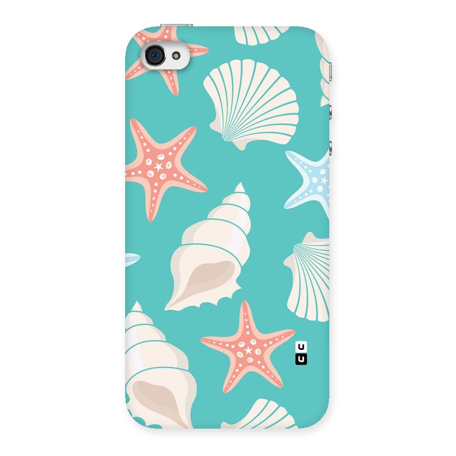 Starfish Sea Shell Back Case for iPhone 4 4s