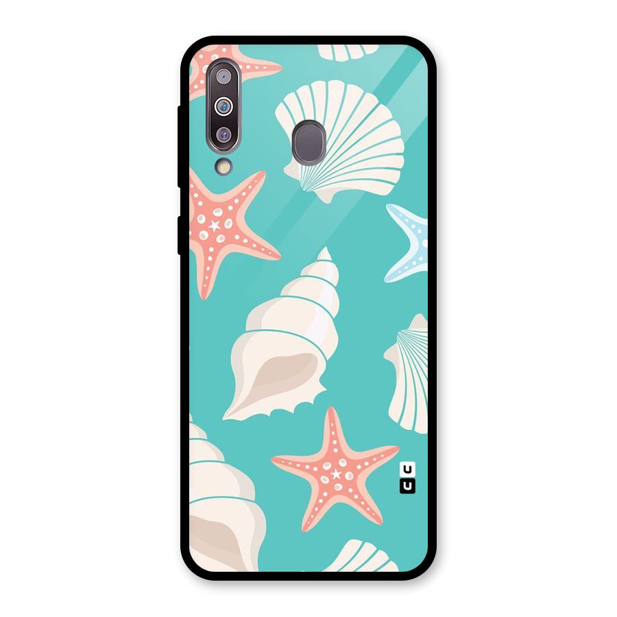 Starfish Sea Shell Glass Back Case for Galaxy M30
