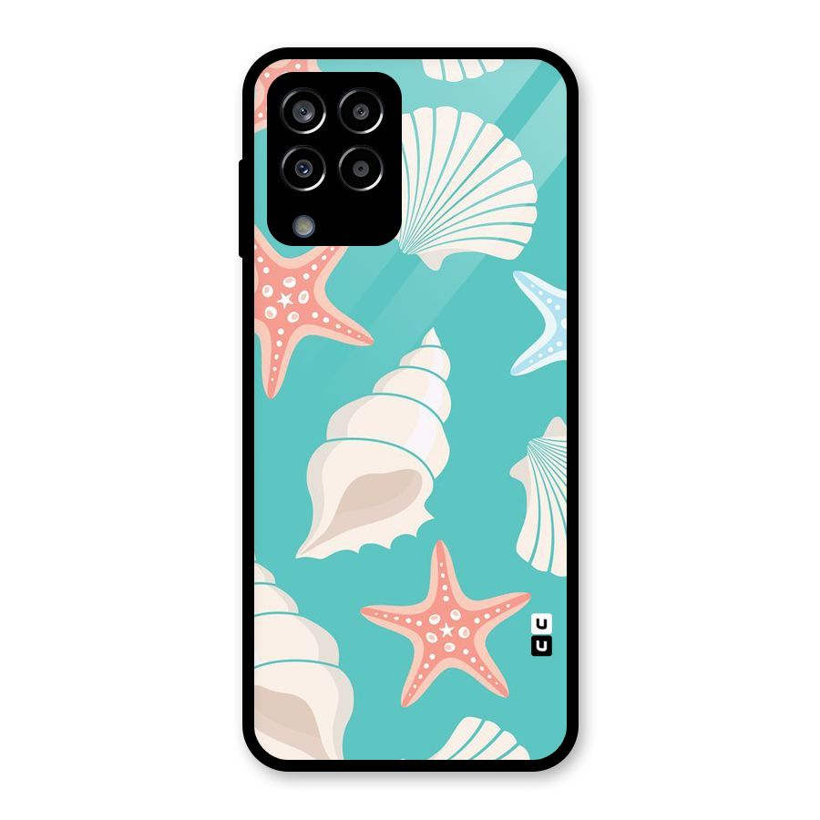 Starfish Sea Shell Glass Back Case for Galaxy M33