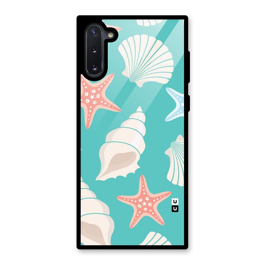Starfish Sea Shell Glass Back Case for Galaxy Note 10