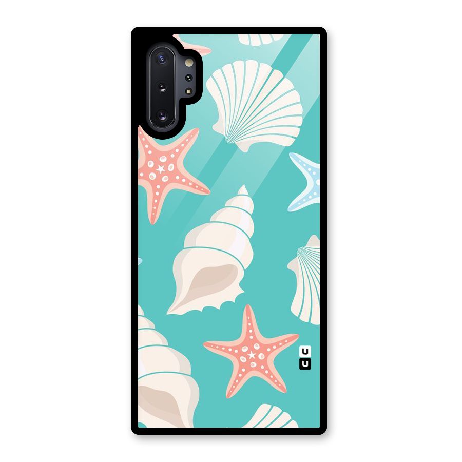 Starfish Sea Shell Glass Back Case for Galaxy Note 10 Plus