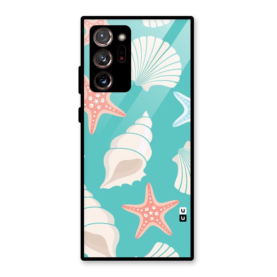 Starfish Sea Shell Glass Back Case for Galaxy Note 20 Ultra
