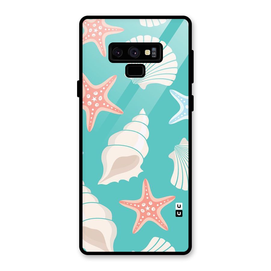 Starfish Sea Shell Glass Back Case for Galaxy Note 9