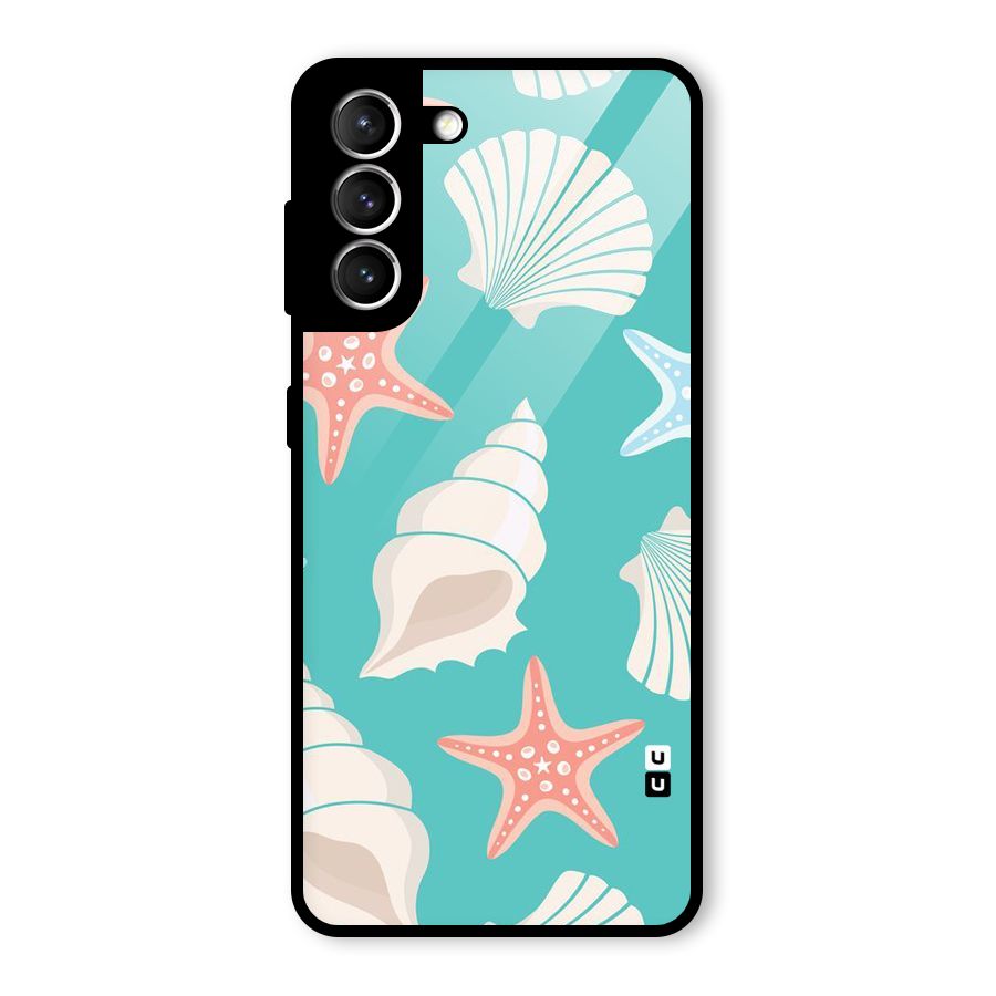 Starfish Sea Shell Glass Back Case for Galaxy S21 5G