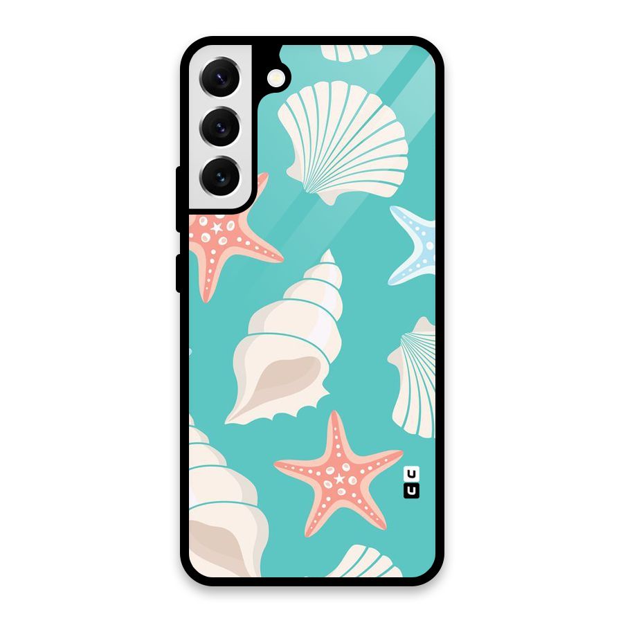 Starfish Sea Shell Glass Back Case for Galaxy S22 Plus 5G