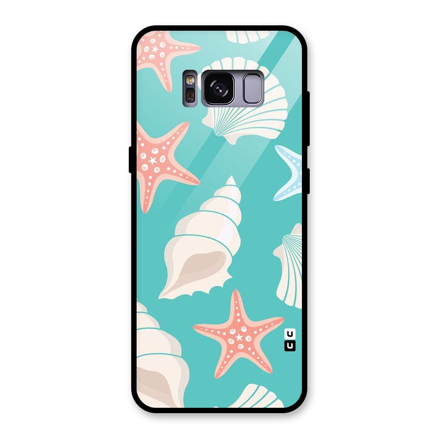 Starfish Sea Shell Glass Back Case for Galaxy S8