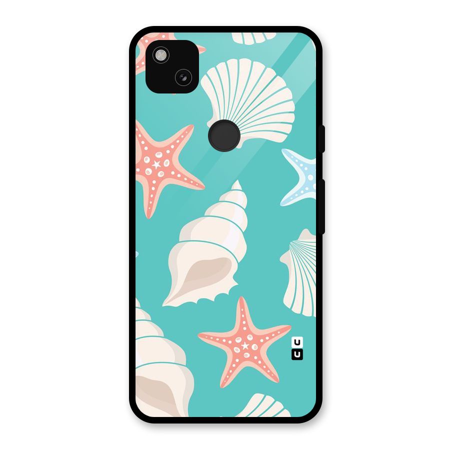 Starfish Sea Shell Glass Back Case for Google Pixel 4a