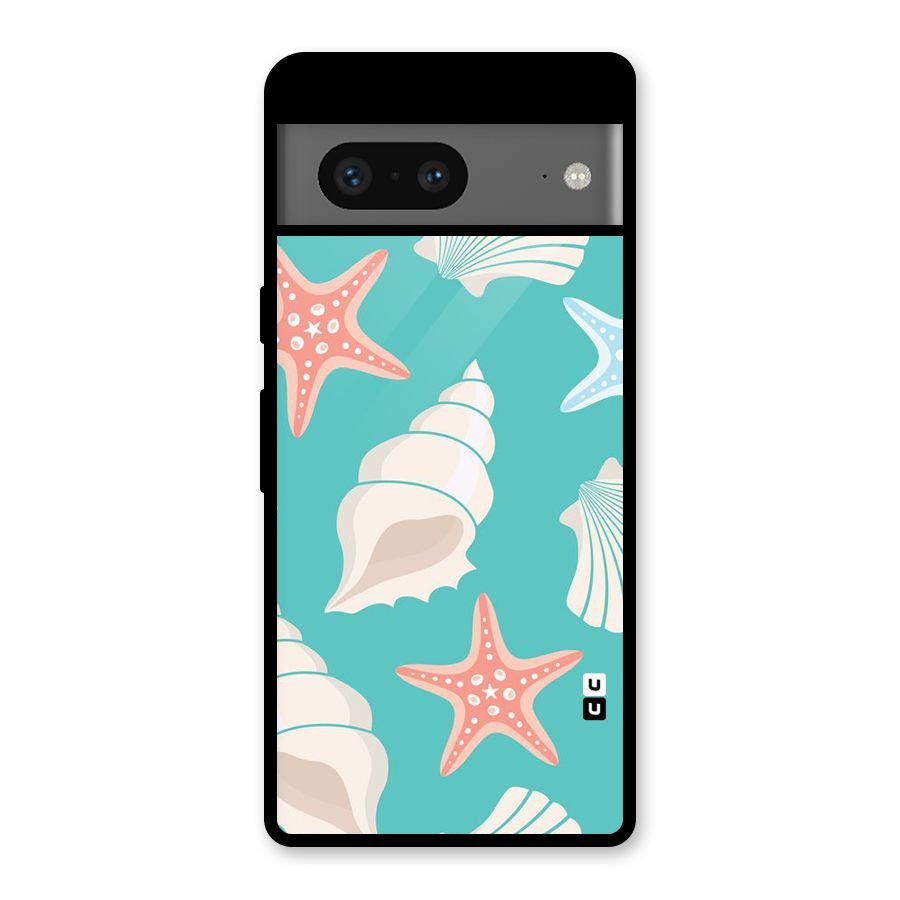 Starfish Sea Shell Glass Back Case for Google Pixel 7