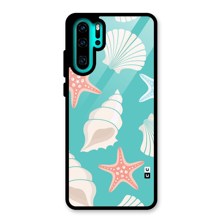 Starfish Sea Shell Glass Back Case for Huawei P30 Pro