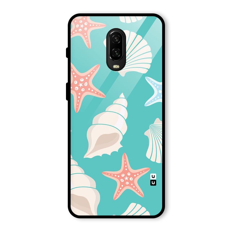 Starfish Sea Shell Glass Back Case for OnePlus 6T