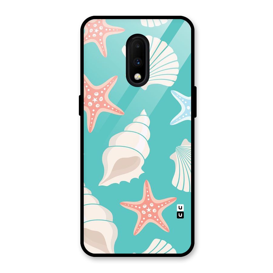 Starfish Sea Shell Glass Back Case for OnePlus 7
