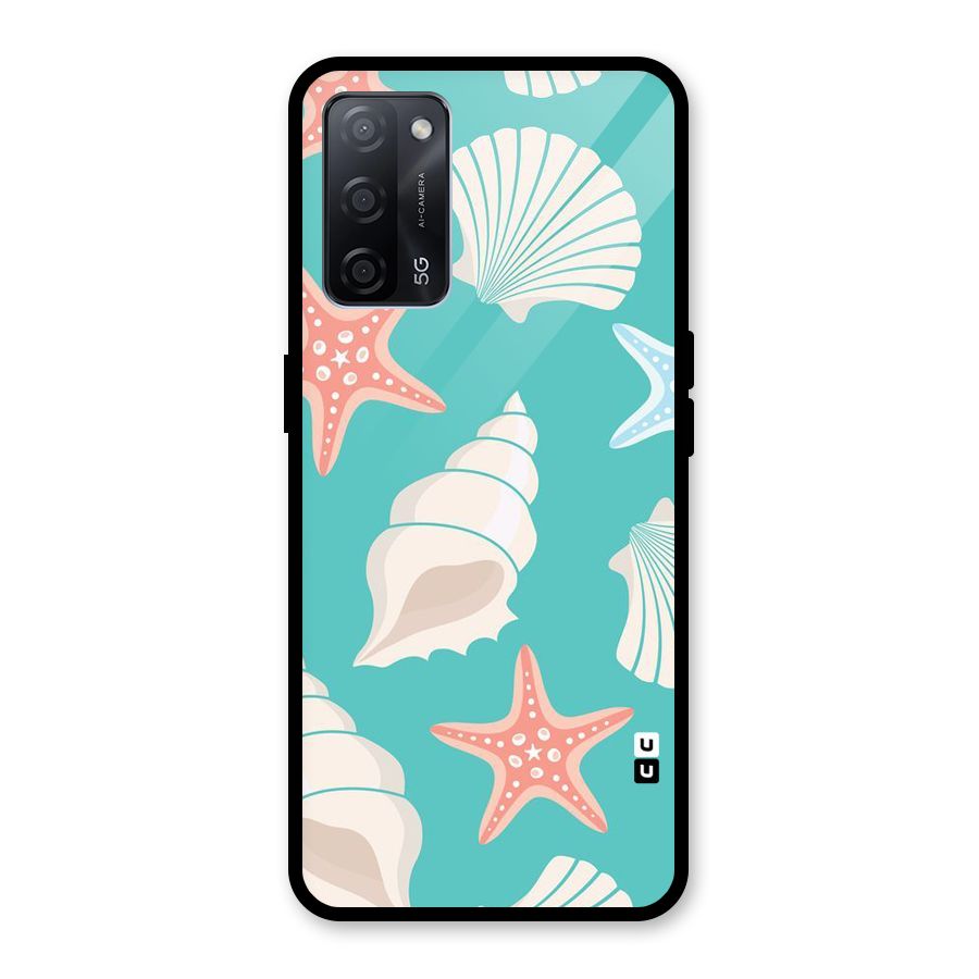 Starfish Sea Shell Glass Back Case for Oppo A53s 5G