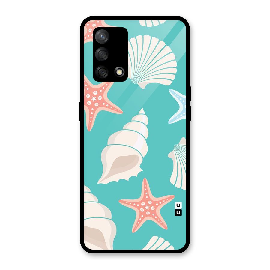 Starfish Sea Shell Glass Back Case for Oppo F19