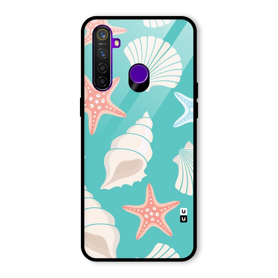 Starfish Sea Shell Glass Back Case for Realme 5 Pro