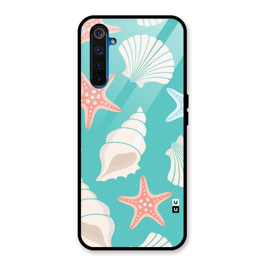 Starfish Sea Shell Glass Back Case for Realme 6 Pro