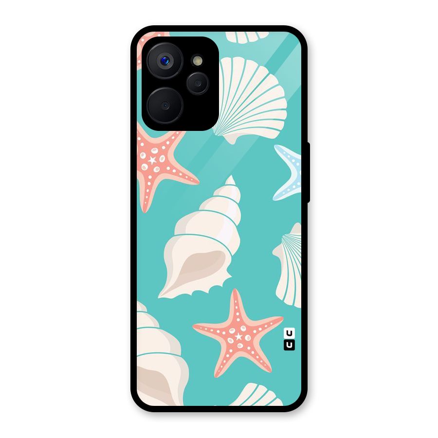 Starfish Sea Shell Glass Back Case for Realme 9i 5G