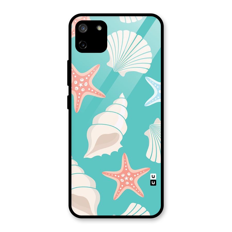 Starfish Sea Shell Glass Back Case for Realme C11