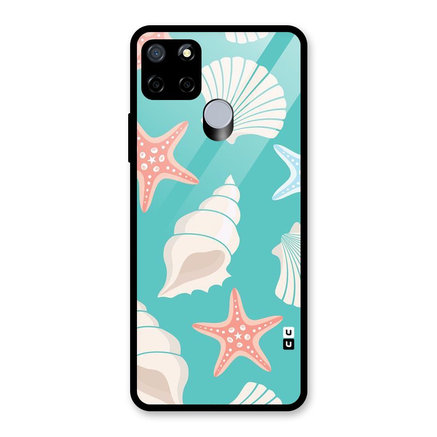Starfish Sea Shell Glass Back Case for Realme C12