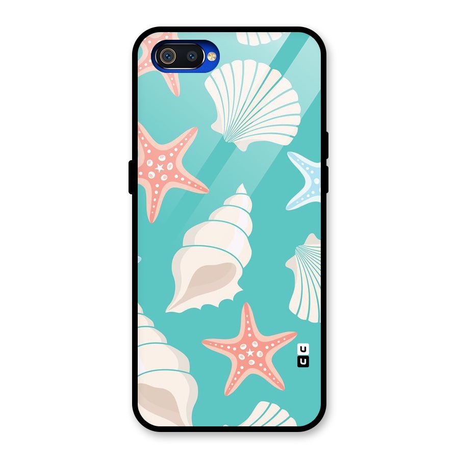 Starfish Sea Shell Glass Back Case for Realme C2