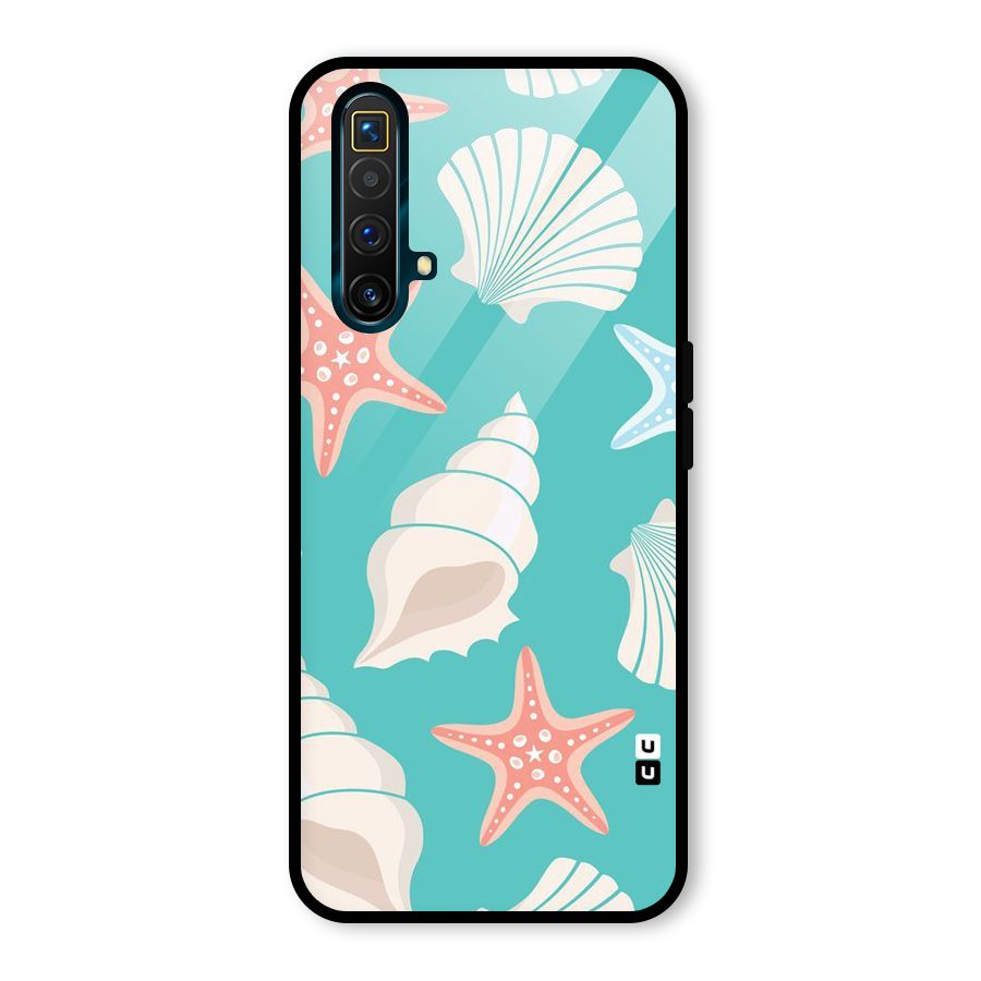 Starfish Sea Shell Glass Back Case for Realme X3 SuperZoom