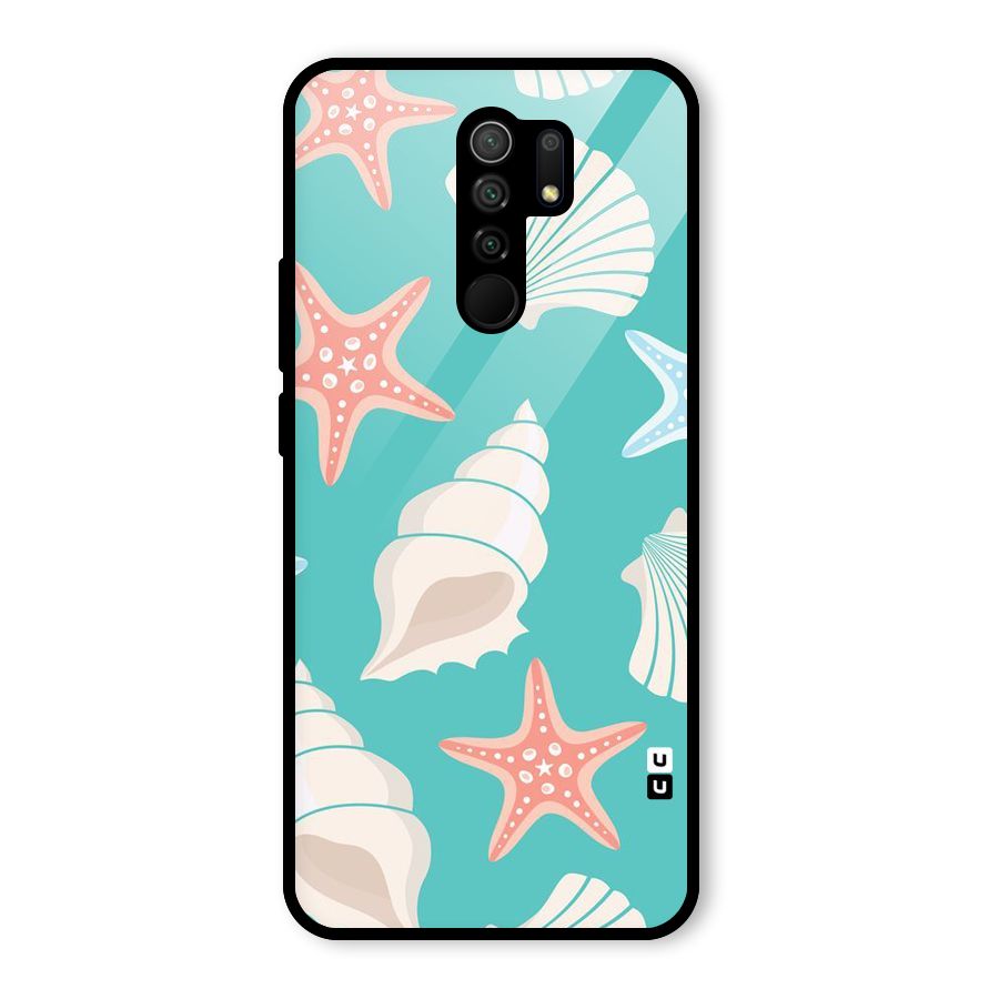 Starfish Sea Shell Glass Back Case for Redmi 9 Prime